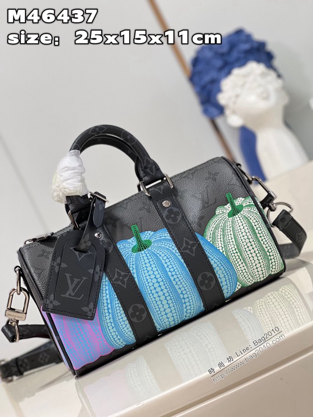 LV專櫃2023新款男士手提肩背包 M46437 路易威登LV x YK Keepall25手袋 dn1244